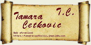 Tamara Ćetković vizit kartica
